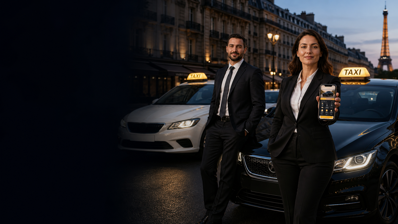 Chauffeurs professionnels et taxis français